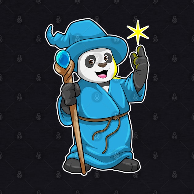 Panda as Wizard with Magic wand by Markus Schnabel